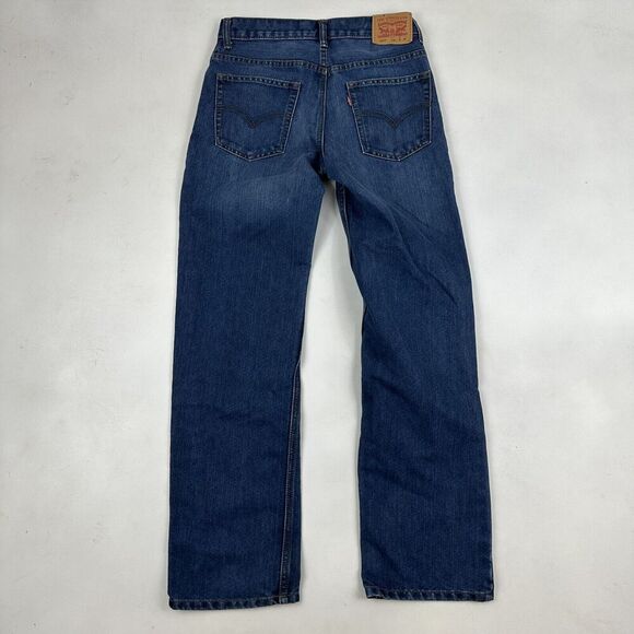 Levi's Boys 505 Regular Fit Straight Leg Denim Blue Jeans Sz 16 Actual 29x31 - Picture 9 of 9